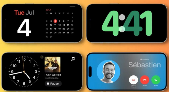 久治苹果手机维修分享iOS17横屏充电待机显示有什么好处 
