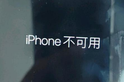 久治苹果服务网点分享锁屏界面显示“iPhone 不可用”如何解决 